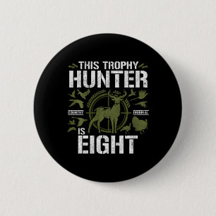 Kinder 8 Jahre Jäger Geburtstagsparty Ente Hirsch Button