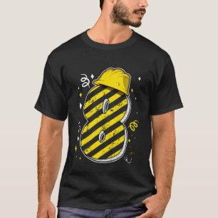 Kinder 8 Jahre Jungen acht Jahre Bau Party 8. Bir T-Shirt