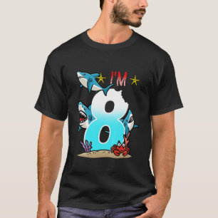 Kinder 8th Birthday Haie Unterwasser Kinder Jungen T-Shirt