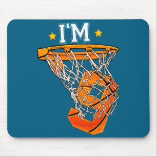 Kinder 9. Geburtstag Basketball 9 Junge Mädchen 6. Mousepad