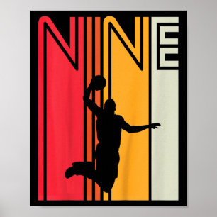 Kinder 9. Geburtstag Basketball mehr als 9 Jahre a Poster