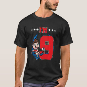 Kinder 9. Geburtstag Fußball Fußball Fußball Kinde T-Shirt