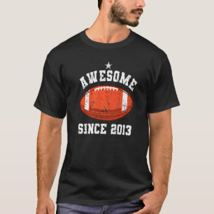 Kinder 9. Geburtstag Fußball Spieler 9 Jahre alter T-Shirt