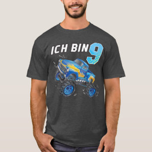 Kinder 9. Geburtstag Geschenke Jungen Mädchen Auto T-Shirt
