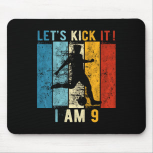 Kinder 9. Geburtstag Junge Fußball 9 Jahre alt Geb Mousepad