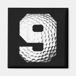 Kinder 9. Geburtstag Junge Golfspieler Golf 9 Jahr Magnet