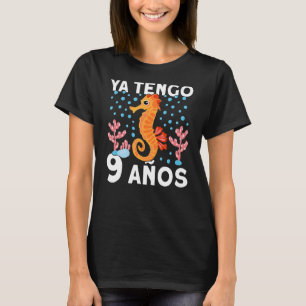 Kinder 9 Geburtstag Seepferd Dino I habe bereits 9 T-Shirt