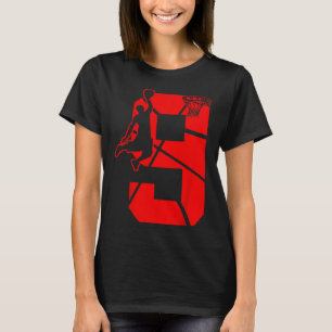 Kinder 9 Jahre alt 9. Basketball GeburtstagspartyT T-Shirt