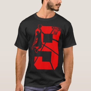 Kinder 9 Jahre alt 9. Bysketbyll Geburtstagsparty  T-Shirt