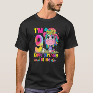 Kinder 9 Jahre alt 9. Geburtstag Mädchen Prinzessi T-Shirt