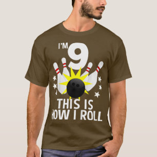 Kinder 9 Jahre alt Bowling Geburtstagsparty wie ic T-Shirt
