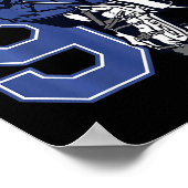 Kinder 9 Jahre alt Eishockey Goalie Thema Geburtst Poster (Ecke)