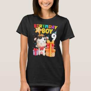 Kinder 9 Jahre alt Geburtstag Junge 9. Kuh Farm Ti T-Shirt