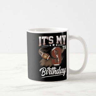 Kinder 9 Jahre alt ist mein 9. Geburtstag Fußball Kaffeetasse