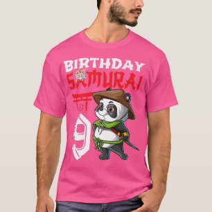 Kinder 9 Jahre alt Kawaii Panda Japanisch 9. Gebur T-Shirt