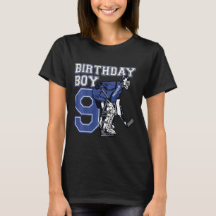 Kinder 9 Jahre alte Eishockey-Torhüter thematische T-Shirt
