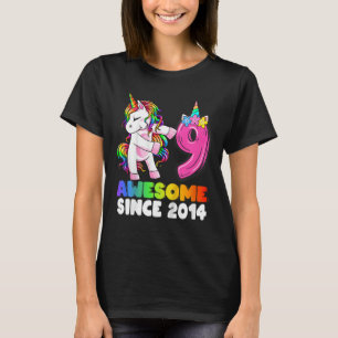 Kinder 9 Jahre alte Mädchen Teens Flossen Einhorn  T-Shirt