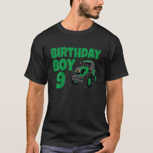 Kinder 9 Jahre alter Bauer Traktor 9. Geburtstag J T-Shirt