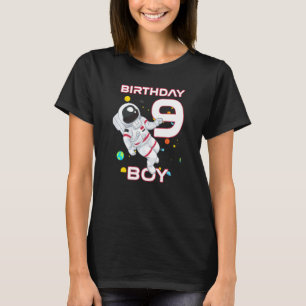 Kinder 9 Jahre alter Geburtstag Astronaut 9. Gebur T-Shirt