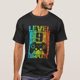 Kinder 9 Jahre Geburtstag Mann Gamer Vollstufe 9 J T-Shirt
