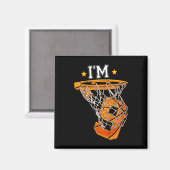 Kinder 9th Birthday Basketball I m 9 Boy Girl 6th Magnet (Vorderseite/Rückseite)