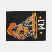 Kinder 9th Birthday Bysketbyll Ich bin 9 Boy Girl  Fleecedecke (Vorderseite (Horizontal))