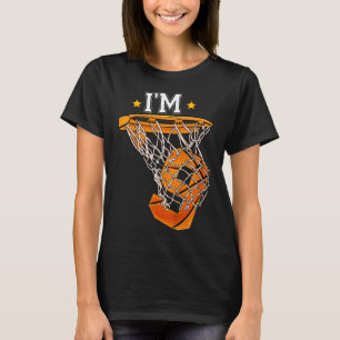 Kinder 9th Birthday Bysketbyll Ich bin 9 Boy Girl T-Shirt
