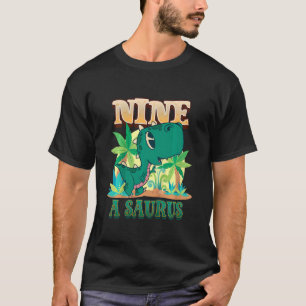 Kinder 9th Brithday Nine Year Old Dinosaur Rex 9 Y T-Shirt