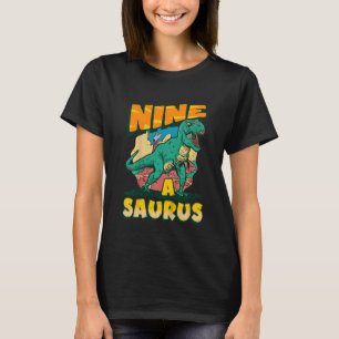 Kinder 9th Brithday Nine Year Old Dinosaur Rex 9 Y T-Shirt