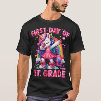 Kinder ab 1. Klasse Einhorn zurück zur Schule T-Shirt
