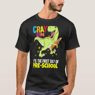Kinder ab dem ersten Tag der Vorschulzeit Dinosaur T-Shirt