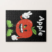Kinder ABC Alphabet Apple Black Puzzle (Horizontal)
