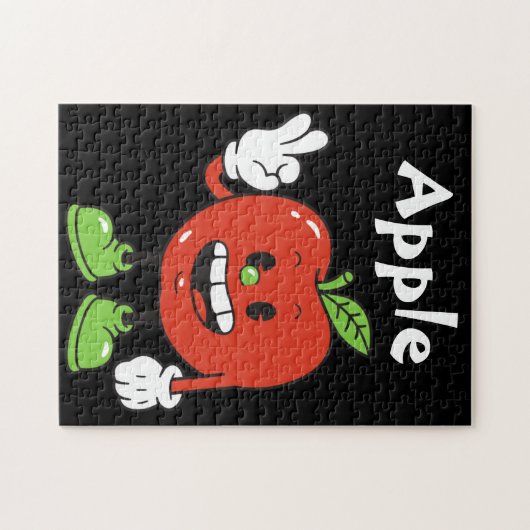 Kinder ABC Alphabet Apple Black Puzzle (Horizontal)