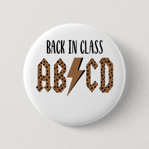 Kinder ABCD Zurück in der Klasse Kleinkind Erster Button
