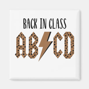 Kinder ABCD Zurück in der Klasse Kleinkind Erster  Magnet