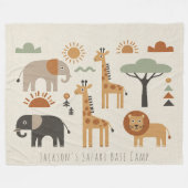Kinder-Abenteuer-Safari ID1268 Fleecedecke (Vorderseite (Horizontal))