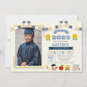 Kinder-Abschluss-Foto Einladung (Vorderseite)