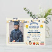 Kinder-Abschluss-Foto Einladung (Stehend Vorderseite)