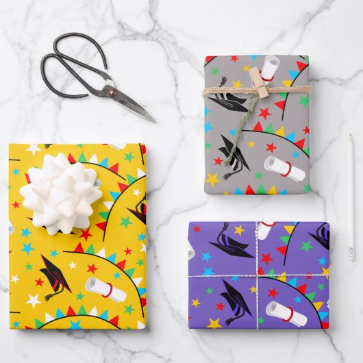 Kinder Abschluss Geschenkpapier Set (Vorderseite)