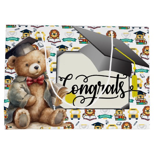 Kinder Abschluss Große Geschenktüte (Rückseite)