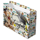 Kinder Abschluss Große Geschenktüte (Vorderseite Schrägansicht)