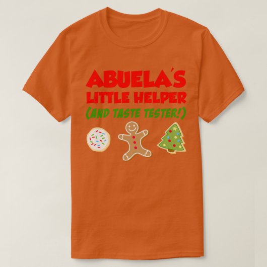 Kinder Abuelas kleine Hilfe Weihnachtskekse Bakin T-Shirt (Design vorne)