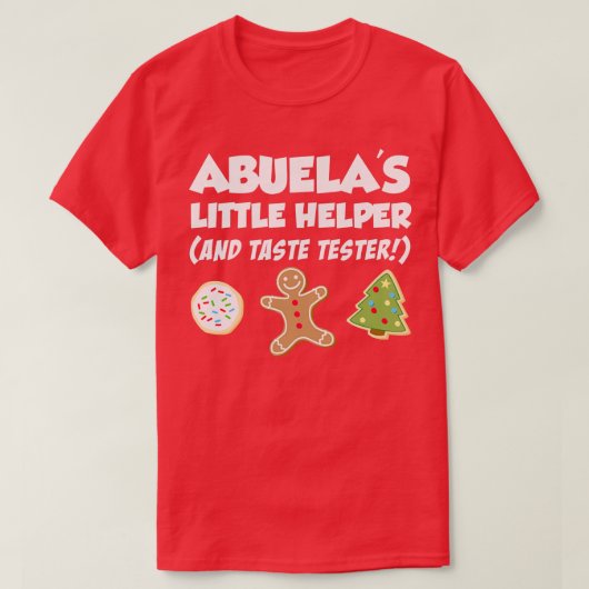 Kinder Abuelas kleine Hilfe Weihnachtskekse Bakin T-Shirt (Design vorne)