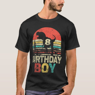 Kinder Achte Geburtstag Dinosaurier 8 Jahre Jungen T-Shirt