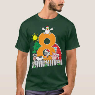 Kinder Achtundachtzigste Geburtstagsfarm tierische T-Shirt