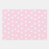 Kinder Adorable Bunny Rabbit Osterpink Herz Geschenkpapier Set (Vorderseite)
