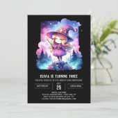 Kinder Adorable Wizard Geburtstag Einladung (Stehend Vorderseite)