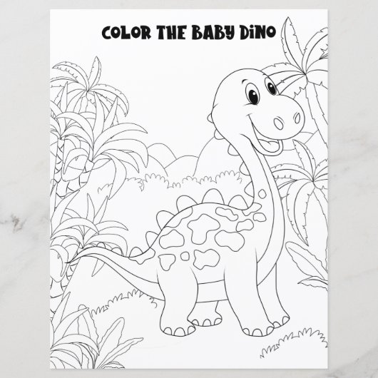 Kinder Aktivität Niedlich Spaß Dinosaurier Farbsei (Vorderseite)