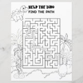 Kinder Aktivität Stegosaurus Dinosaurier Maze Fun  (Rückseite)
