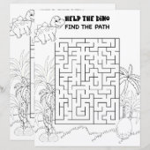 Kinder Aktivität Stegosaurus Dinosaurier Maze Fun  (Vorne/Hinten)